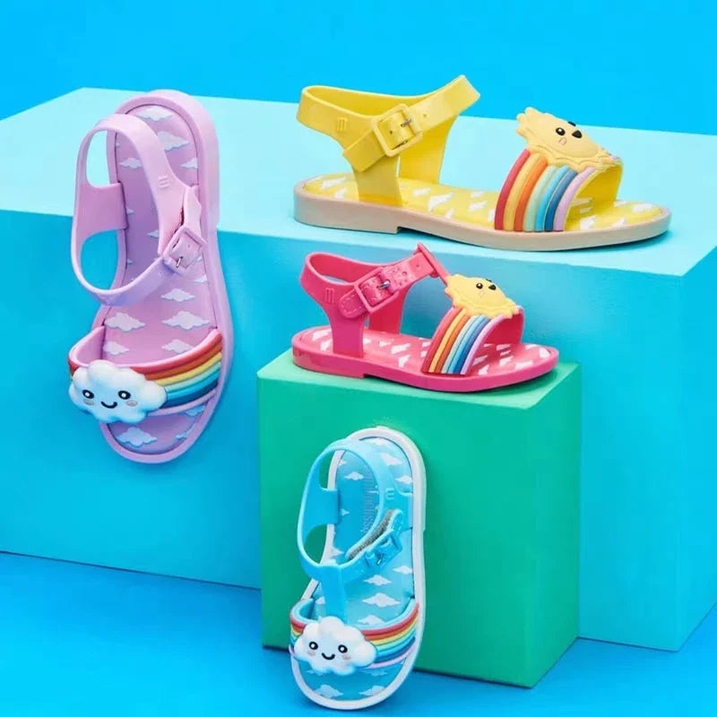 New Mini Melissa Children's Sandals Pineapple Fruit Sandals Strawberry Jelly Girl Baby Avocado Sandals Toddler Melissa Shoes