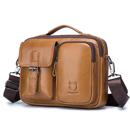 New Genuine Leather Men Crossbody Bag Male Briefcase Messenger Bag Casual Business Briefcase Style Men Shoulder Bag