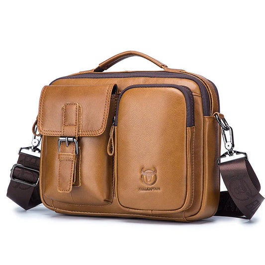 New Genuine Leather Men Crossbody Bag Male Briefcase Messenger Bag Casual Business Briefcase Style Men Shoulder Bag