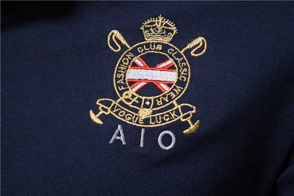 100% Cotton Badge Embroidery Polo Shirt for Men Short-sleeved Patchwork Men's Polos Quality Summer Brand Men Clothing