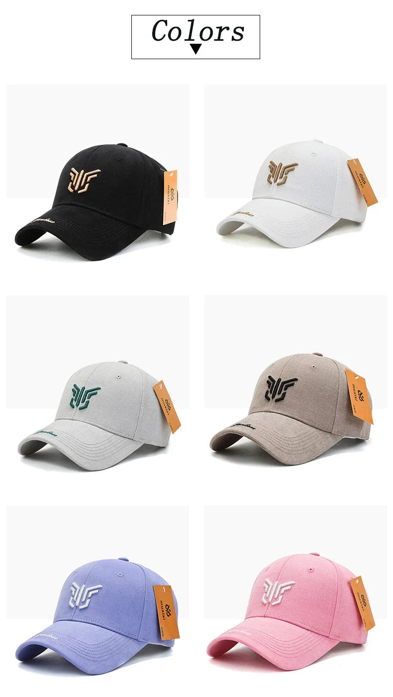 Baseball Cap New Spring Summer Solid Sunhat Embroidered Men Women