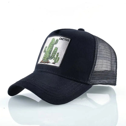 Fashion Animals Embroidery Baseball Caps Men Women Snapback Hip Hop Hat Summer Breathable Mesh Sun Gorras Unisex Streetwear Bone