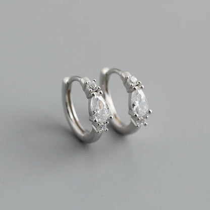 New Arrival Fashion Korean Blue Zircon Spike Geometric Stud Earrings for Women Real 925 Sterling Silver Gothic Jewelry