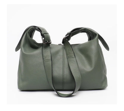 Luxury Women Cowhide Crossbody Bag Large Casual Shoulder Purse Wide Strap Handbag Female Daily 100% Genuine Leather Hobo Sack