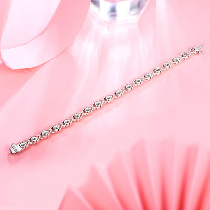 Solid 925 Silver 18K Gold Plated Tennis Bracelets for Women Round Moissanite 1.25mm Charm Luxury Bracelet for Engagement Gifts