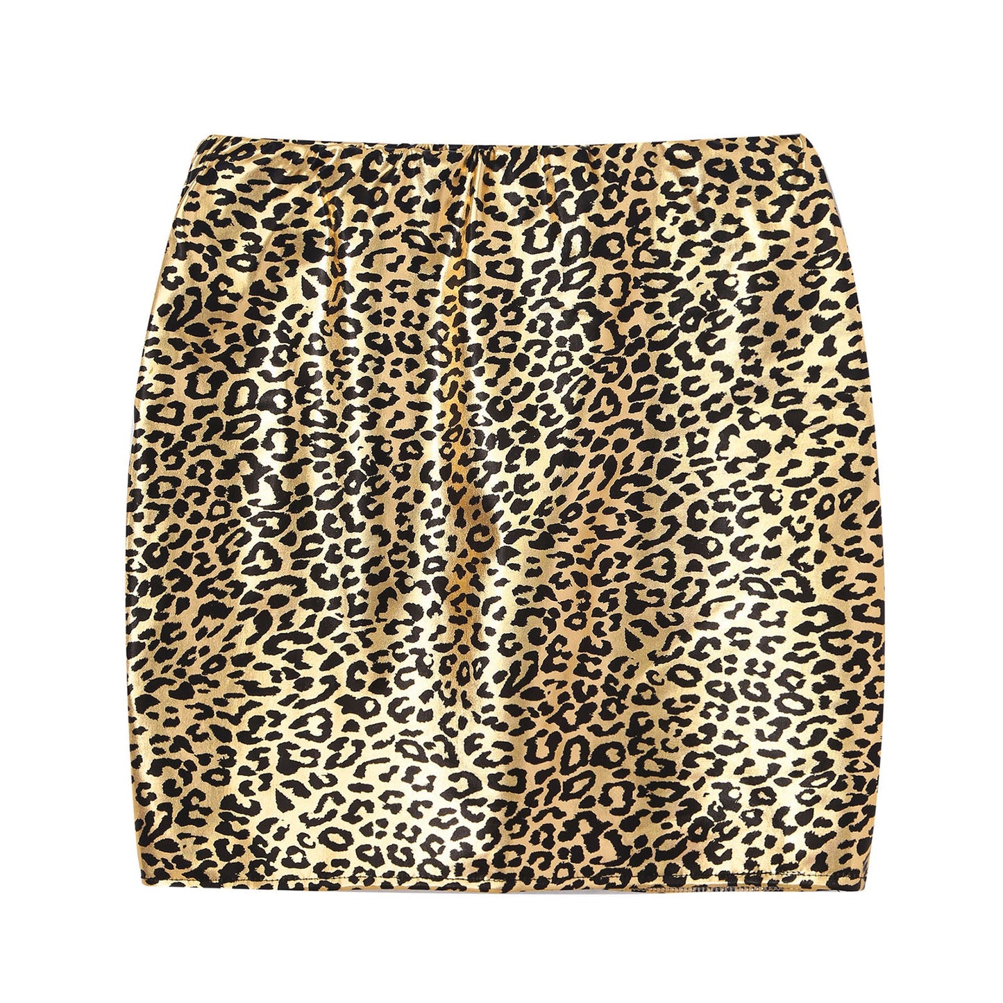 Glossy Patent Leather Miniskirt for Womens Solid Color Elastic Waistband Pencil Skirt Music Festival Costume Daily Wear Clubwear