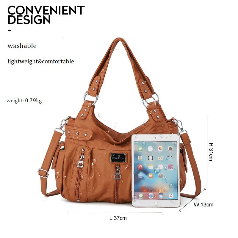Winter Fashion Shoulder Bag for Women Soft PU Crossbody Handbg Large Capacity Messenger Bag Hobos Big Purse