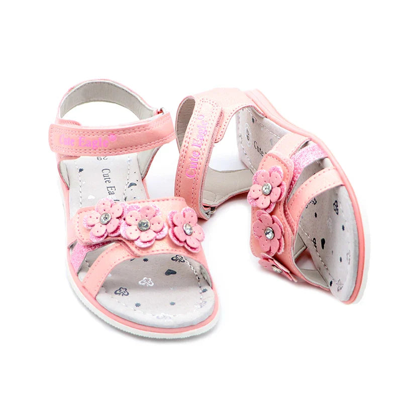 Girls Sandals Brand Sandals Child Summer Cut-outs Rubber Leather School Sport Shoes Breathable Open Toe Casual Sandals Girls New