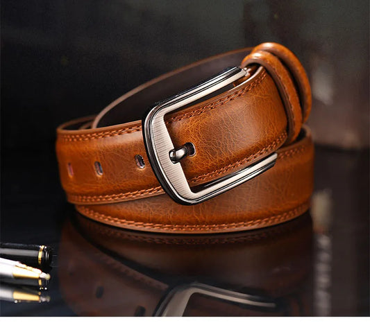 1Pc 3.7*110-130cm Men's 2nd Cowskin Leather Belts Male Designer Business Waistband Crafts for Adults Jeans Accessories