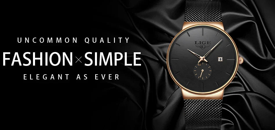 Ultra Thin Fashion Casual Ladies Watches Elegant Luxury Waterproof Business Quartz Watch for Women Gift Auto Calendar Clock