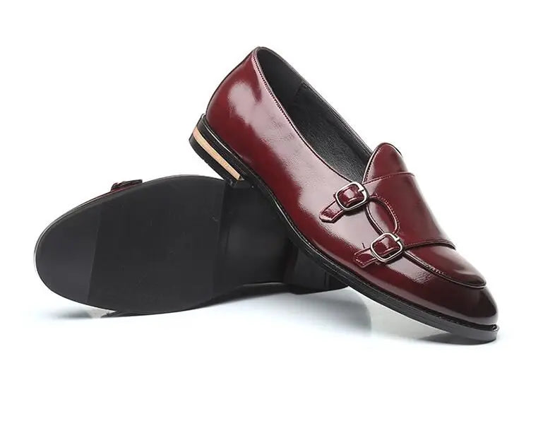 Men's Cusual Leather Shoes Wedding Party Shoes Fashion Men Slip-on Buckle Shoe Mens Loafers Moccasins Driving Flats