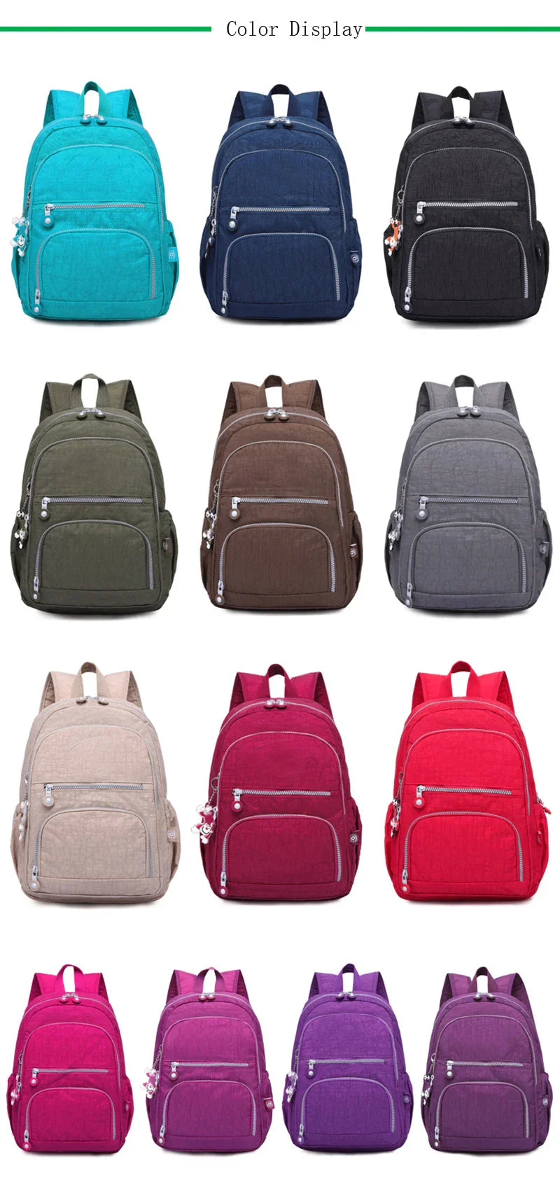 Aesthetic School Backpacks for Teenagers Girl 2024 Nylon Waterproof Travel BackPack Purse Women Laptop Bagpack Mochila