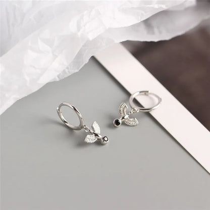 Real 100% 925 Sterling Silver Punk Hip-Hop Link Chain Gothic Studs Earrings for Fashion Women Jewelry Accessories 2022