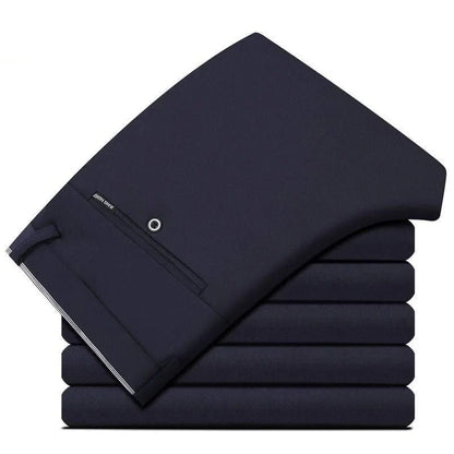 Spring Autumn Mens Business Suit Pants Male Summer Thin Formal Solid Long Dress Straight Baggy Office Trousers Drop Shipping