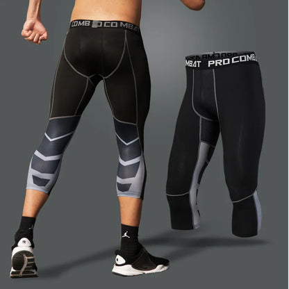 Men's Compression Pants Cycling Running Basketball Soccer Elasticity Sweatpants Fitness Tights Legging Trousers Rash Guard Gym