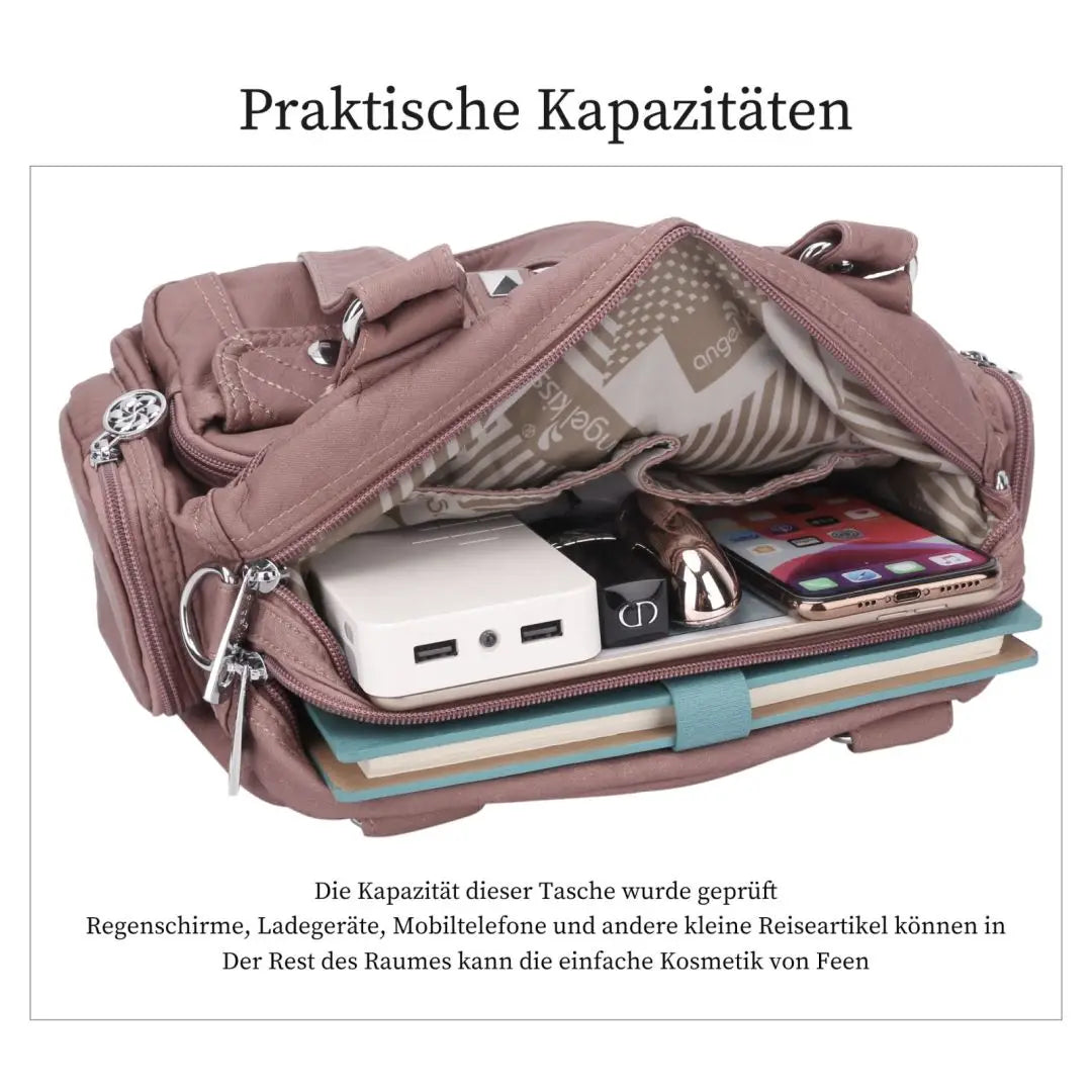 Women Small Handbags Satchel Top-handle Handbag PU Shoulder Bag 8”x11” Dumpling Pack Multi-pockets Shoulder Bag