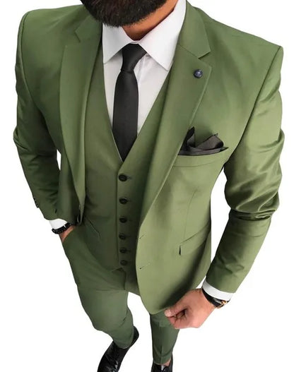 Ternos Masculinos de Baile Smoking Slim Fit 3 Peças Ternos de Casamento para Noivos