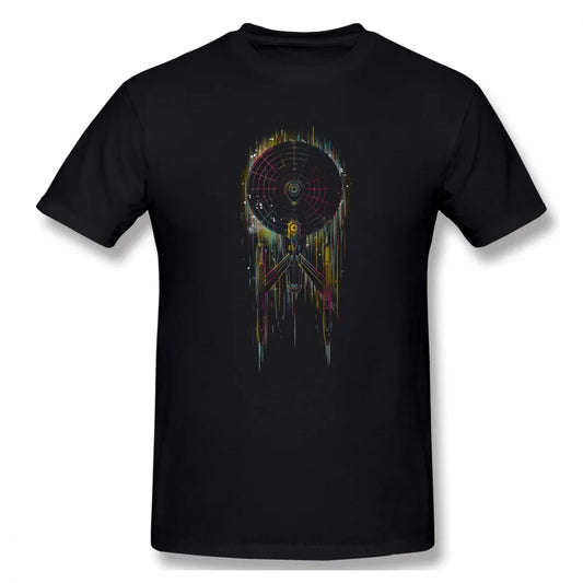 Men Clothing Stars Treke Science FictionTV Series Tops T-Shirt Neon Boldly Oversize Short Sleeve