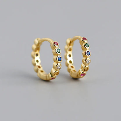 Real 100% 925 Sterling Silver Punk Hip-Hop Link Chain Gothic Studs Earrings for Fashion Women Jewelry Accessories 2022