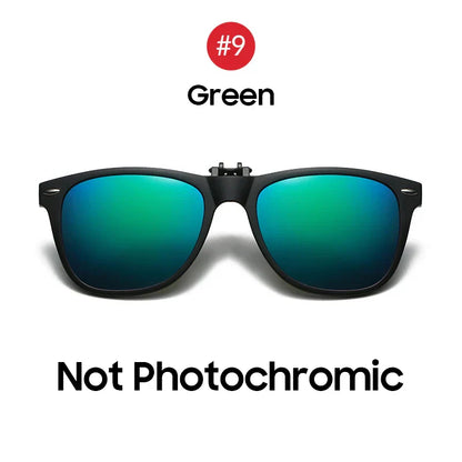 Men Photochromic Polarized Lens Flip Up Clip on Sunglasses Women Driving Sun Glasses with Clips 2026 Trending Product