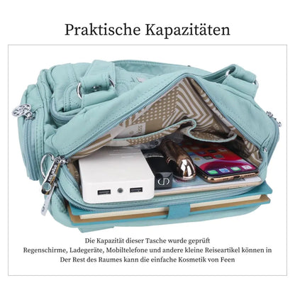 Women Small Handbags Satchel Top-handle Handbag PU Shoulder Bag 8”x11” Dumpling Pack Multi-pockets Shoulder Bag
