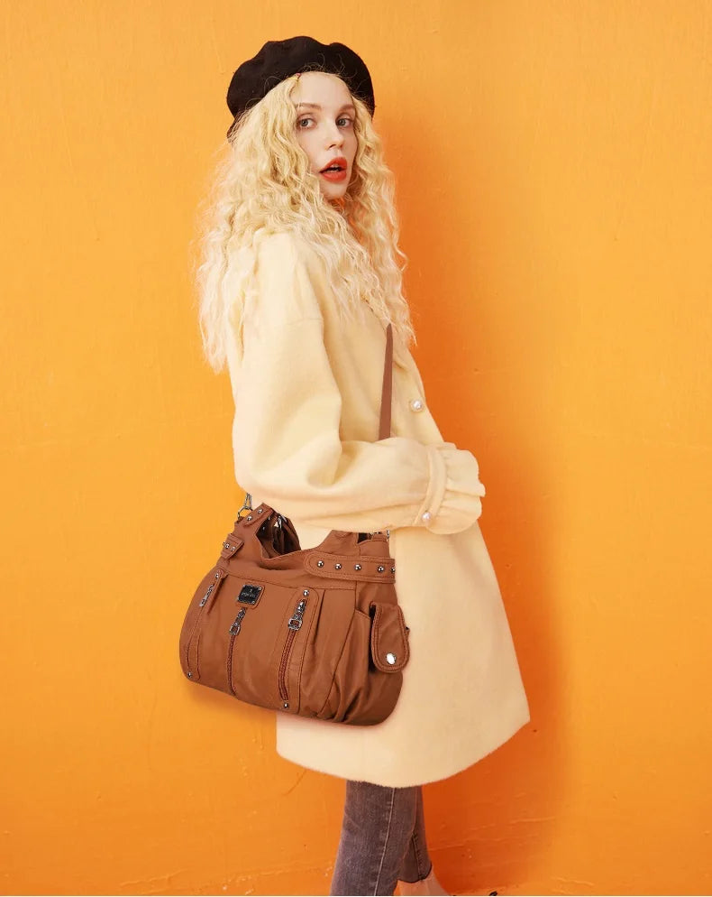 Winter Fashion Shoulder Bag for Women Soft PU Crossbody Handbg Large Capacity Messenger Bag Hobos Big Purse