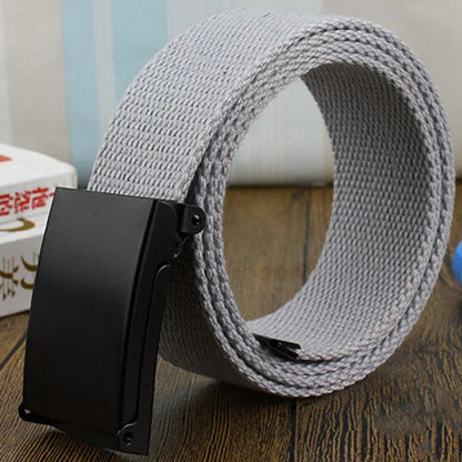 Fashion New Unisex Trousers Belts Canvas Belt metal buckle Men Women Boys Jeans belts Candy Colors Top quality120cm luxury belts