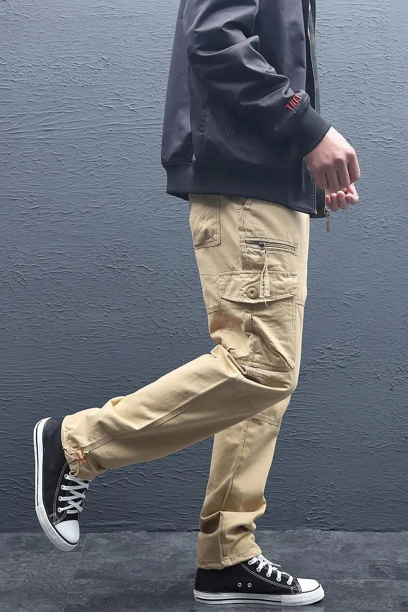 Big Size Men's Tactical Trousers Loose Casual Pants Running Overalls Men's Sweatpants Sports Hiking Outdoor Clothes Work Pants