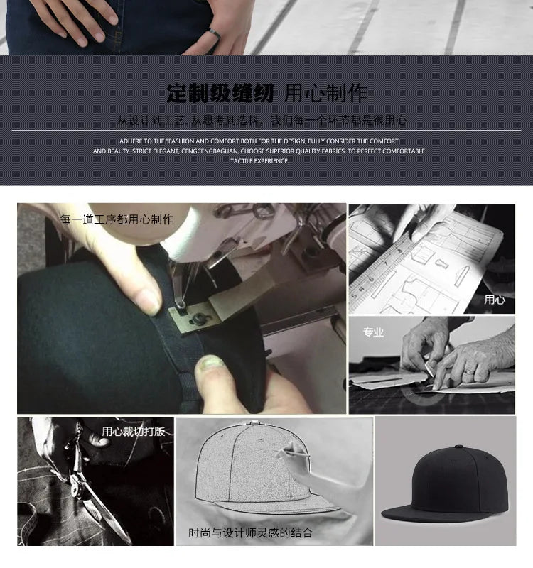 Man Plus Size Baseball Caps Adult Flat Peak Hip Hop Fitted Hat Men Women Large Size Snapback Cap size 6 3/4 to size 8