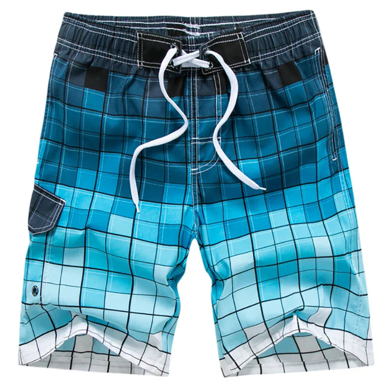 Summer Men Quick-drying Beachwear Plus Size Swimsuit Shorts Male Fashion Casual Loose Hawaii Printing Surf Board Shorts
