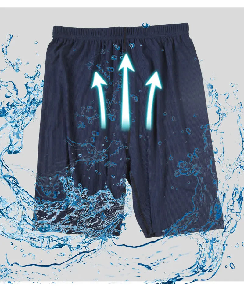 Plus Size Ice Silk Cool Summer Men Sleepwear Shorts Sexy Underwear Nightwear Comfortable Loose Sports Man Sleep Bottoms Homewear