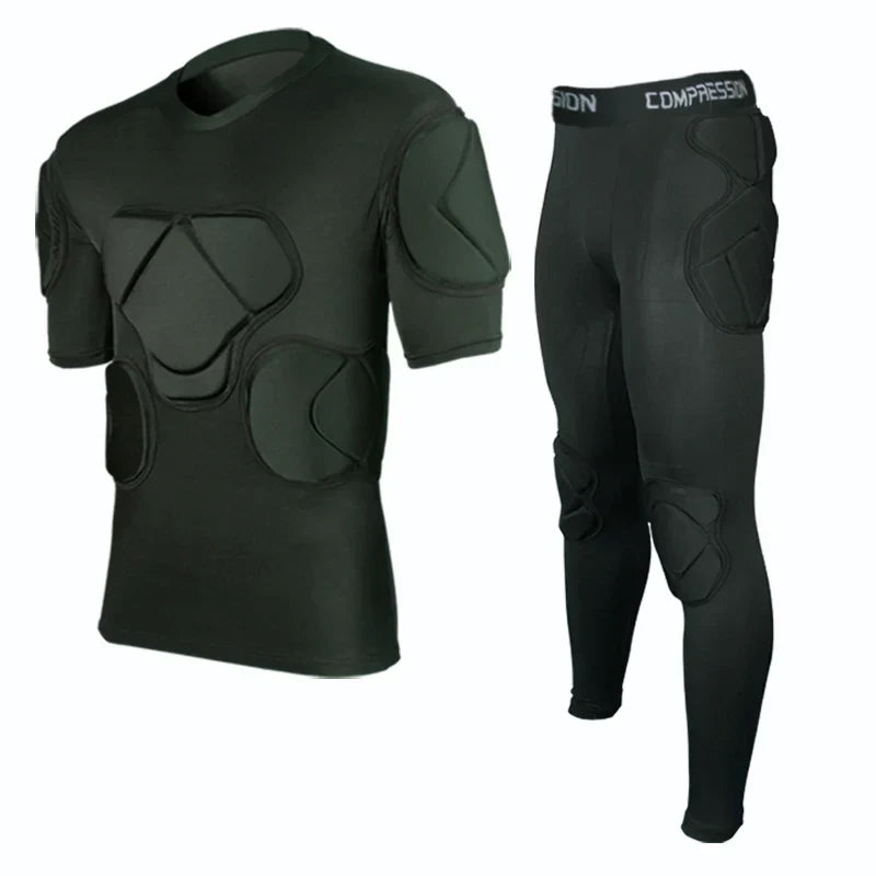 Men's Soccer Goalkeeper Jersey Training Uniform EVA Thick Sponge Protection Football Goalkeeper Uniform Sport Pants