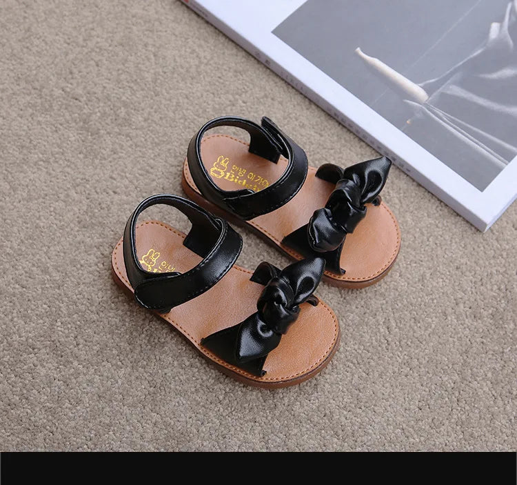 Girls Sandals Fashion Princess Classic Baby Girl Kids Summer Sandals Children Sweet Summer Shoes Soft 21-30 Hot Sale Bow-knot
