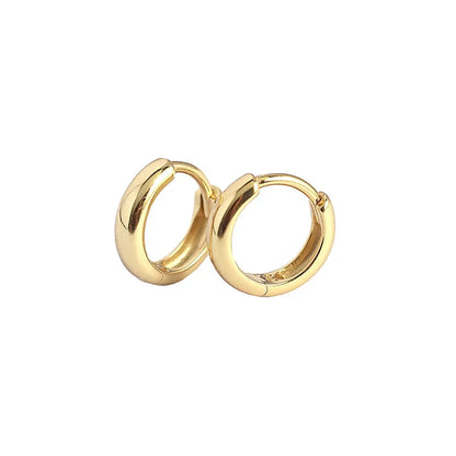 925 Sterling Silver Minimalism Punk Rock Wide Hoop Earrings for Women Men Fashion Gothic Bohe Huggie Ear Buckle Jewelry