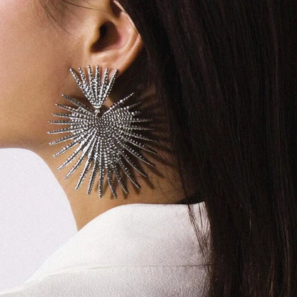Vintage Earrings Women Bohemian Big Irregular Geometric Gold Metal Dangle Drop Earrings Exaggerated Jewelry 2024