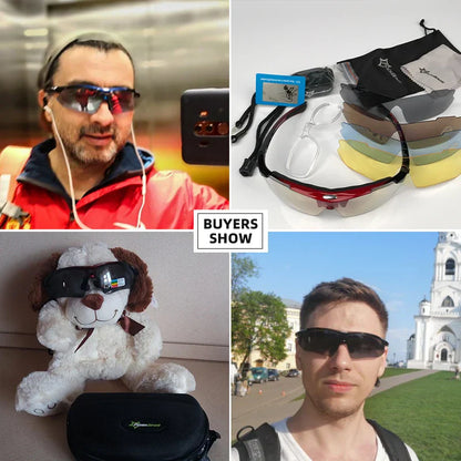 Cycling Polarized glasses Bike Sunglasses Outdoor Sports Sunglasses MTB PC Goggles Eyewear 5/3 Lens Bicycle Accessory