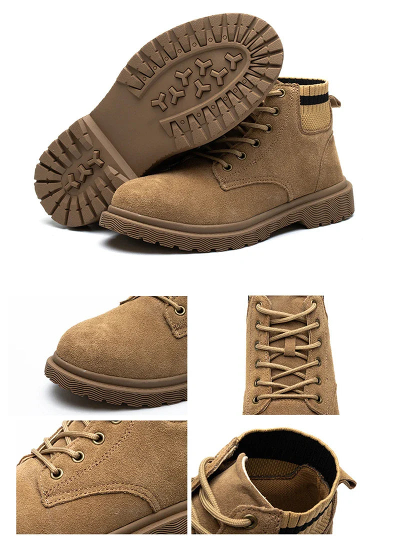 Work Safety Shoes Anti-Smashing Steel Toe Puncture Proof Construction Lightweight Breathable Sneakers Boots Men Women Air Light