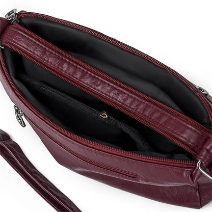 Fashion All-match Solid Color Messenger Bag High Capacity Womens Shoulder Bags 2021 New High Quality Pu Leather Women Handbag