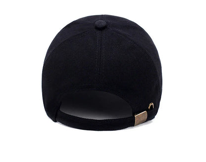 Men Structured Baseball Cap Solid Cotton Snapback Spring Autumn Women Label Stick