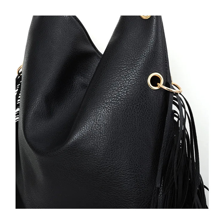 Fashion Rivet Crossbody Shoulder Bags For Women Brand Designer Large Capacity Ladies Handbags Long Tassel Female Messenger Bags