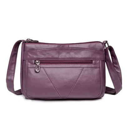 Fashion All-match Solid Color Messenger Bag High Capacity Womens Shoulder Bags 2021 New High Quality Pu Leather Women Handbag