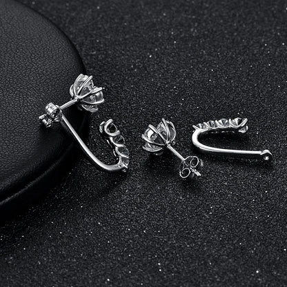 925 Sterling Silver Earrings Moissanite Diamond Earrings Passed Diamond Test Perfect Cut Women Engagement Luxury Jewelry Gift