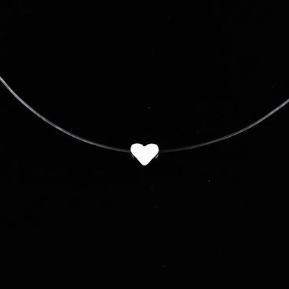 Fashion Shiny Crystal Necklace Zircon Pendant Transparent Fishing Line Invisible Ladies Necklace Jewelry Clavicle Chain Chocker