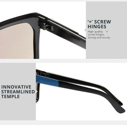 Flynn Style Sunglasses Men Plus Shape Outdoor Anti-reflective Sun Glasses Women with Peanut Box