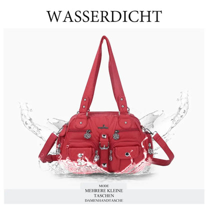 Women Small Handbags Satchel Top-handle Handbag PU Shoulder Bag 8”x11” Dumpling Pack Multi-pockets Shoulder Bag