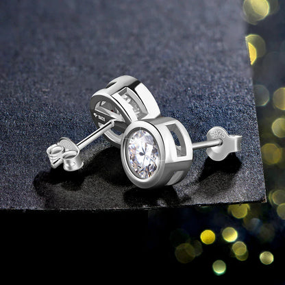 Real 2 Carat D Color Moissanite Earrings 로듐 For Women Gold Color 100% 925 Sterling Silver Sparkling Fine Jewelry