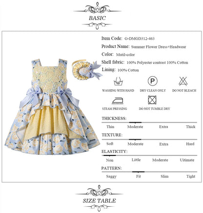 Mother Kids Baby Girls Summer Autumn Flower Bridesmaid Dresses for Children Princess Party Wedding Clothes 2368101214Y
