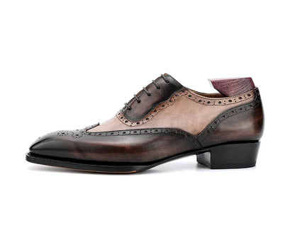 Fiddle-Back Beveled Waist Mens Dress Shoes Real Leather High Quality Wedding Shoes Formal Italian Design Shoes Handmade OX54