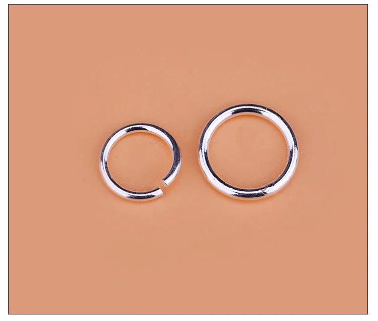 10PCS 925 Sterling Silver Accessories Open Ring Connection Ring Open Ring, hand-made diy bracelet necklace live closed ring