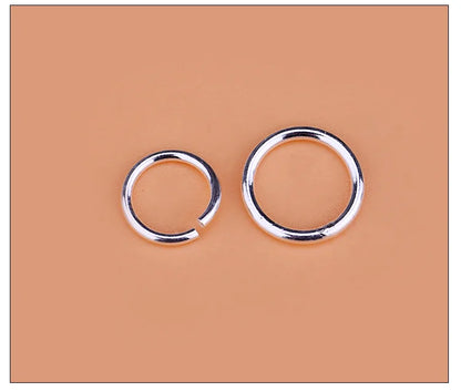 10PCS 925 Sterling Silver Accessories Open Ring Connection Ring Open Ring, hand-made diy bracelet necklace live closed ring